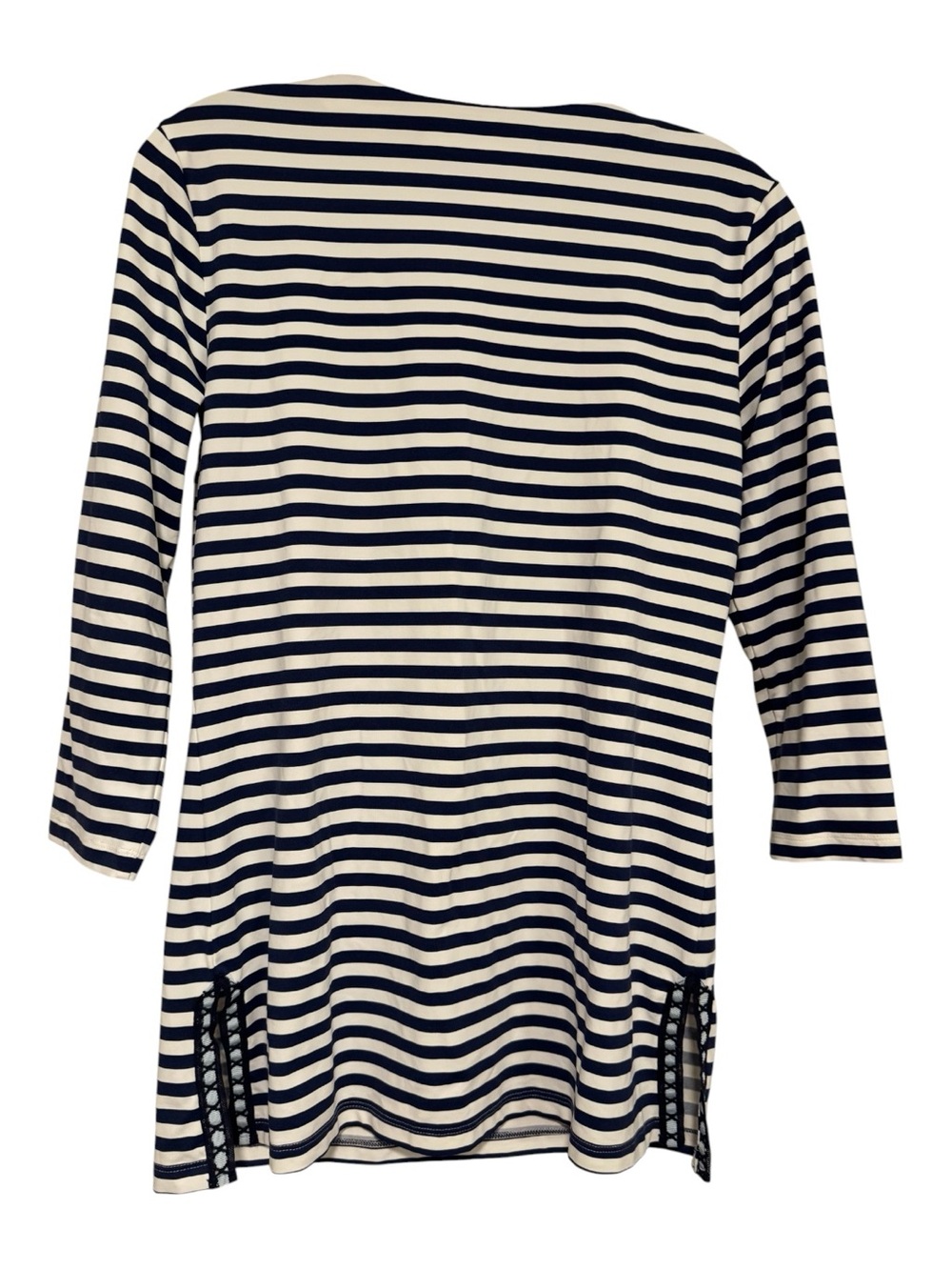 J.McLaughlin Catalina Boca Navy White Stripe Tunic Top Small - Picture 3 of 5